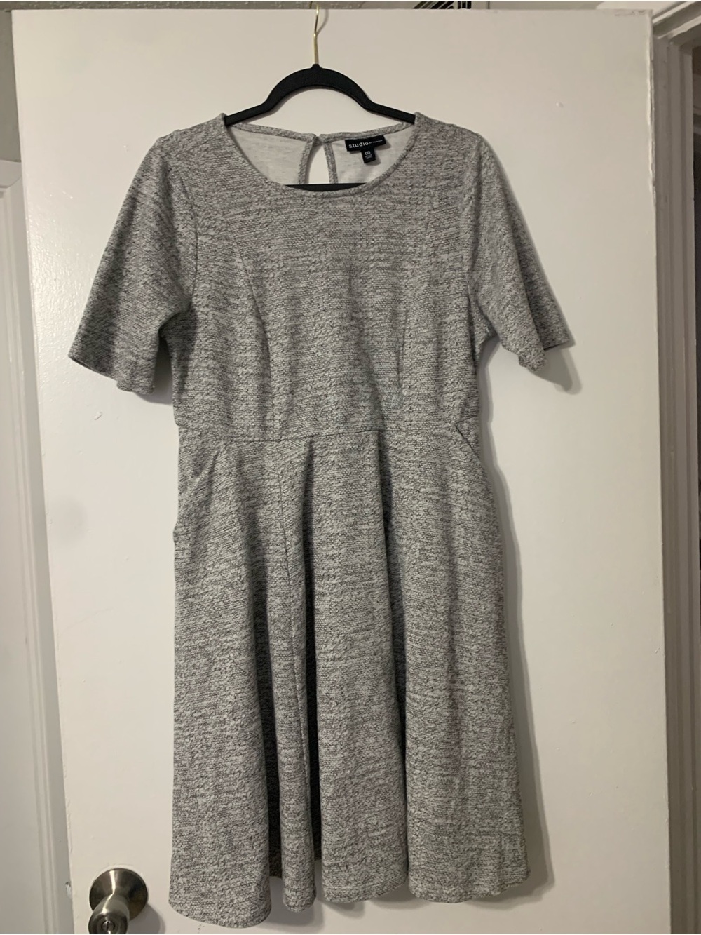 torrid Heather Gray Fit-and-Flare Midi Dress